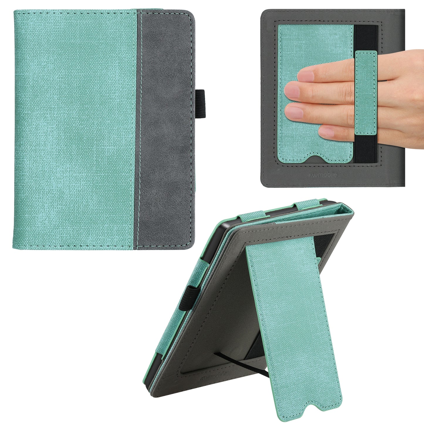 kwmobile Flip Hülle kompatibel mit Kobo Glo HD / Touch 2.0 - Handschlaufe - Cover