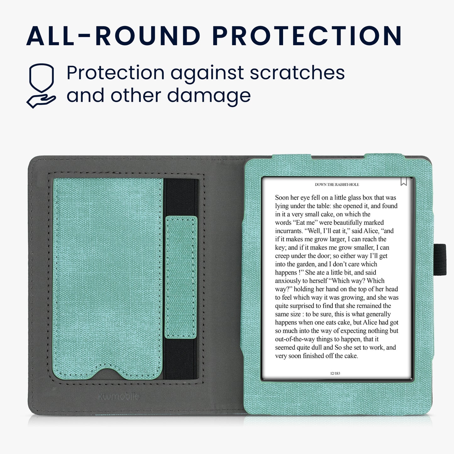 kwmobile Flip Hülle kompatibel mit Kobo Glo HD / Touch 2.0 - Handschlaufe - Cover