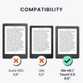 kwmobile Flip Hülle kompatibel mit Kobo Glo HD / Touch 2.0 - Handschlaufe - Cover