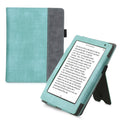 kwmobile Flip Hülle kompatibel mit Kobo Aura H2O Edition 2 - Handschlaufe - Cover Mintgrün Dunkelgrau Mintgrün  