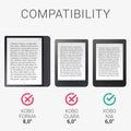 kwmobile Hülle kompatibel mit Kobo Nia Hülle - Flip Case mit Handschlaufe - Cover