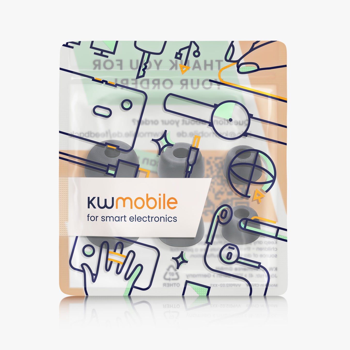 kwmobile Polster kompatibel mit Jabra Elite 75t /65t / Active