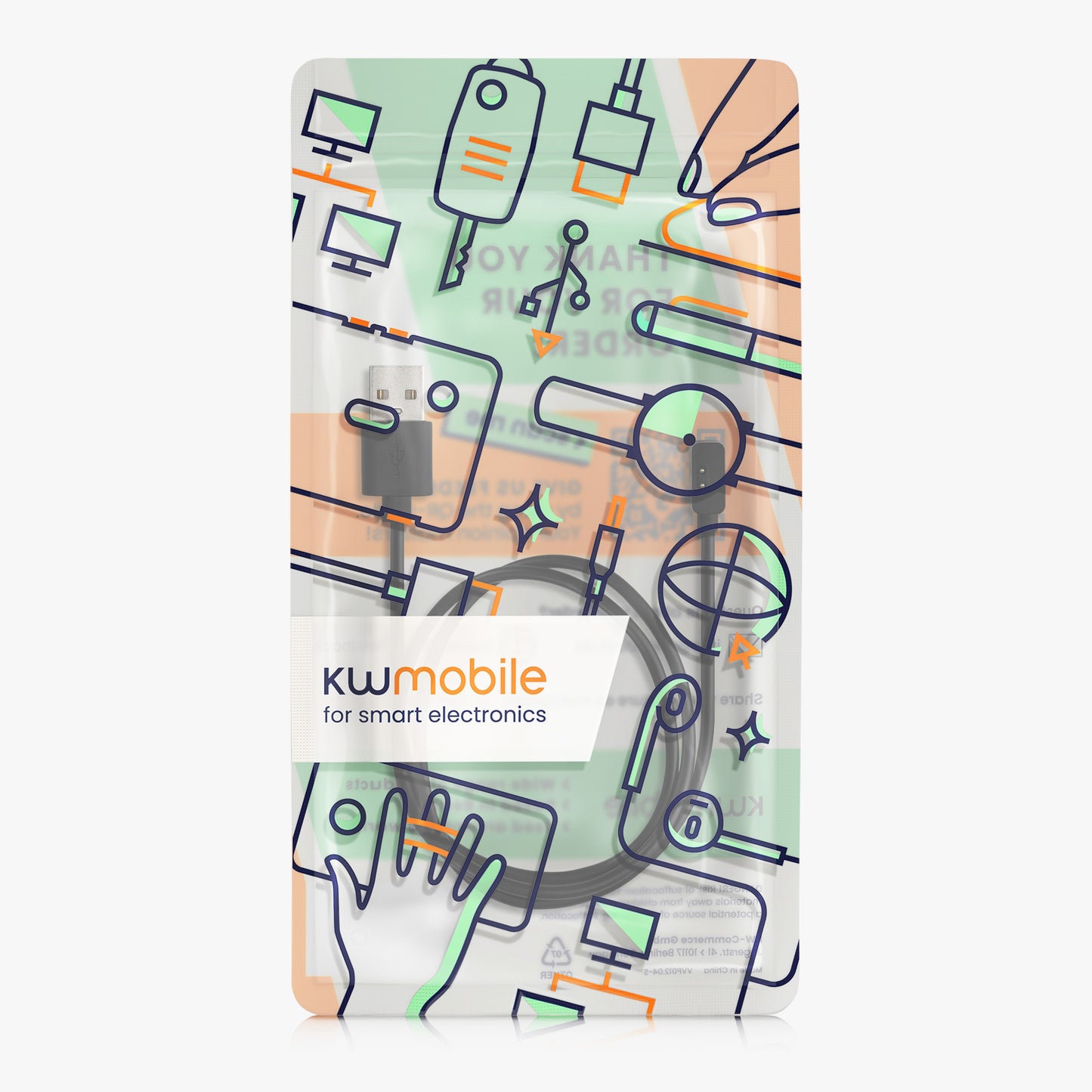 kwmobile USB Kabel Charger kompatibel mit Xiaomi Redmi Watch 2 Lite / Redmi Watch 3 / Band 7 Pro / Smart Band Pro Ladekabel Smart Watch Ersatzkabel Fitnesstracker Aufladekabel