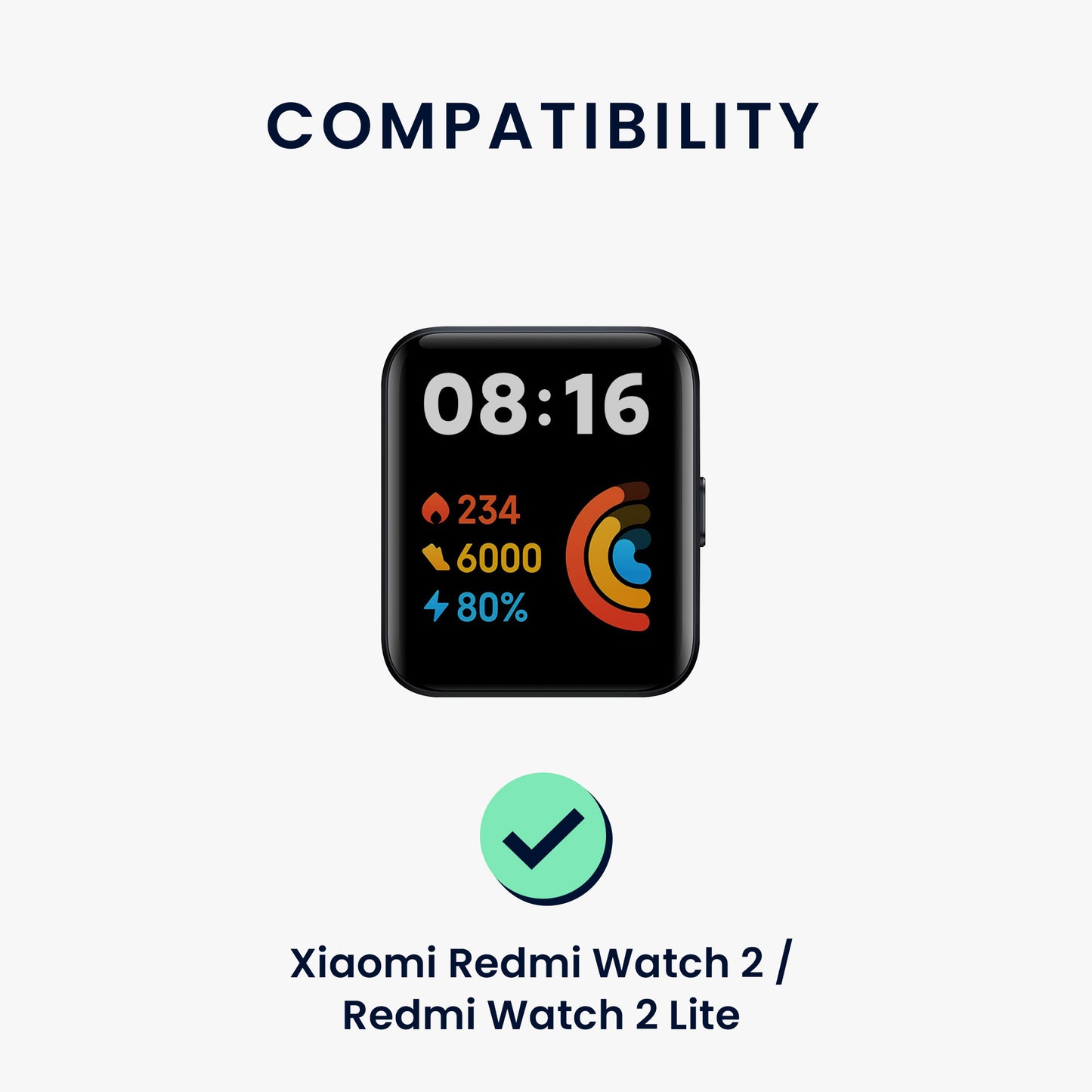 kwmobile Uhrenarmband für Xiaomi Redmi Watch 2 Lite Armband Fitnesstracker Band Set Ersatzarmband Smartwatch