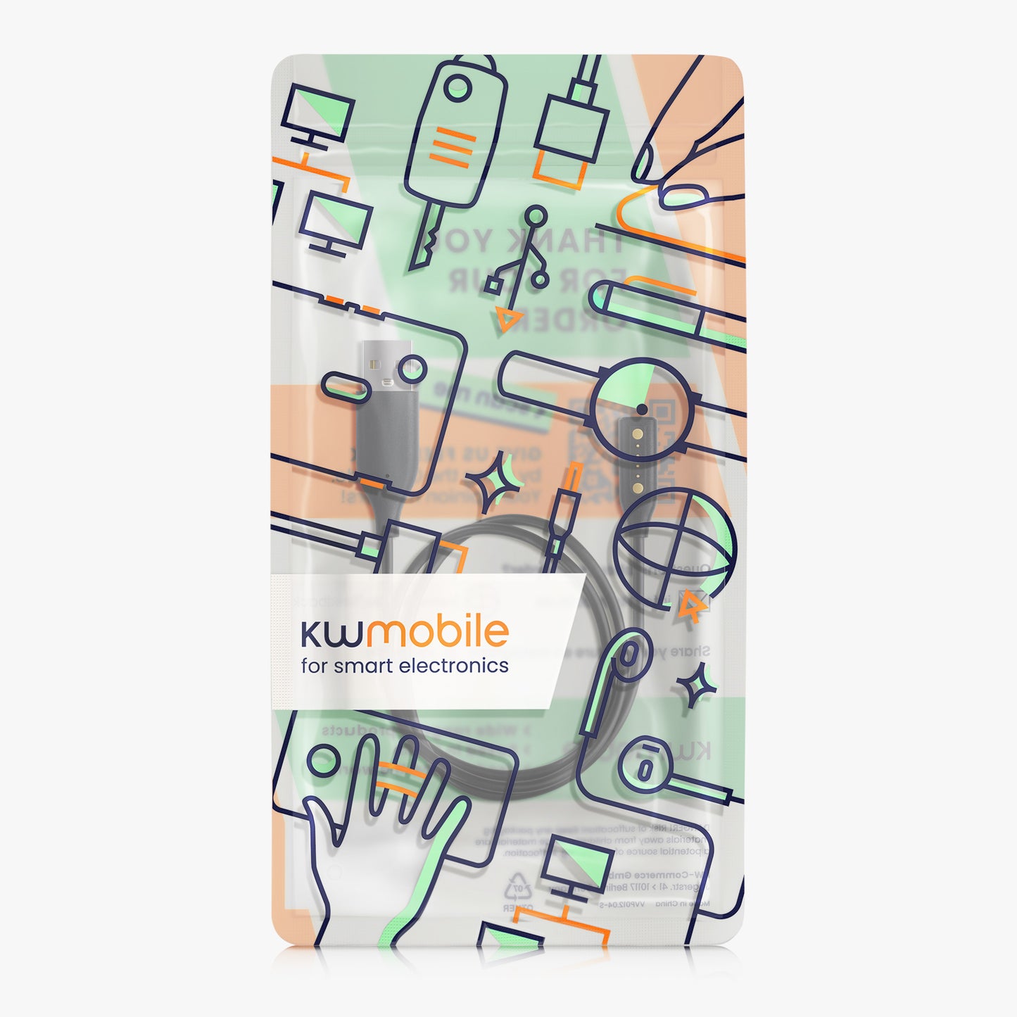 kwmobile USB Ladekabel kompatibel mit Bose Frames - Kabel für Audio Sonnenbrille Ersatzkabel