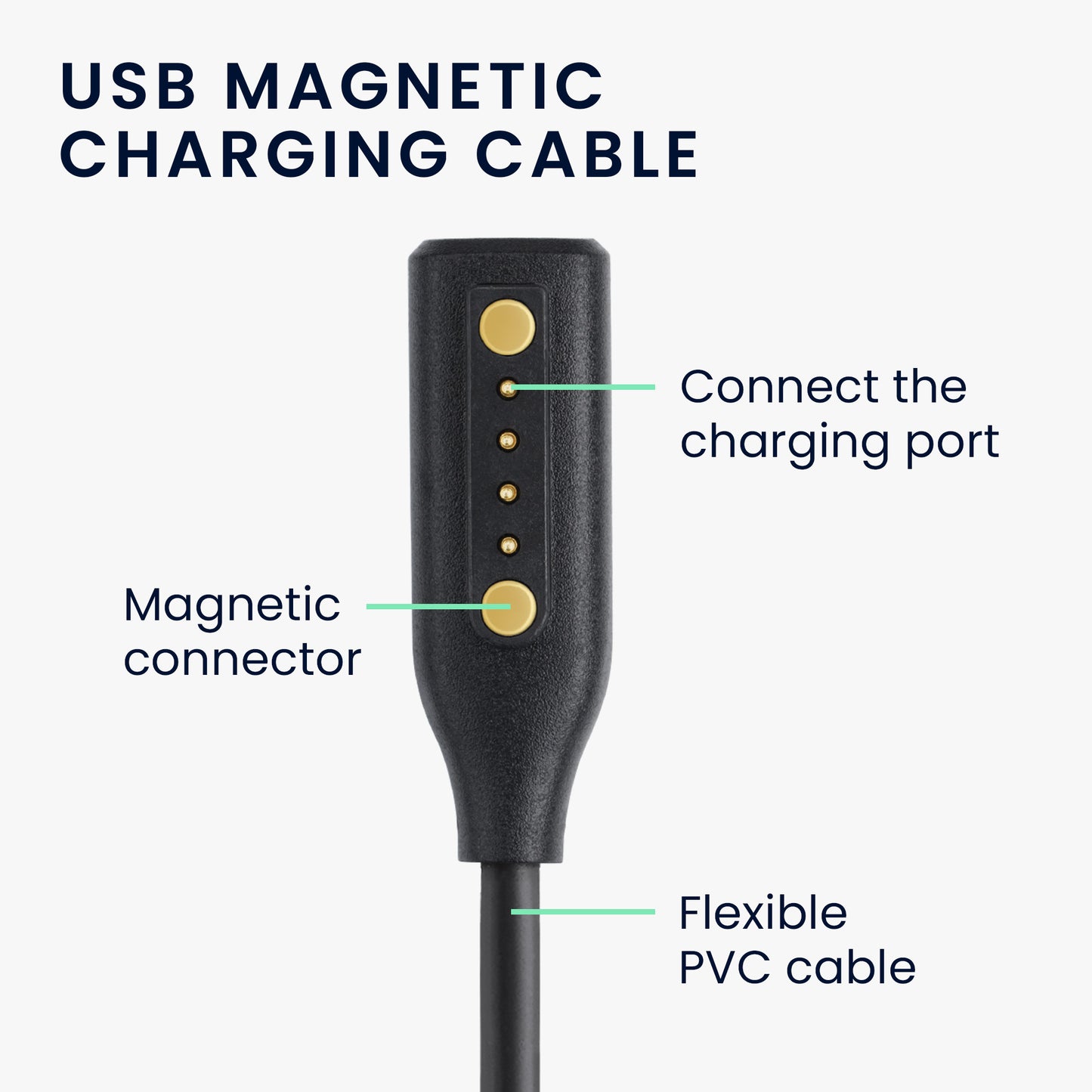 kwmobile USB Ladekabel kompatibel mit Bose Frames - Kabel für Audio Sonnenbrille Ersatzkabel
