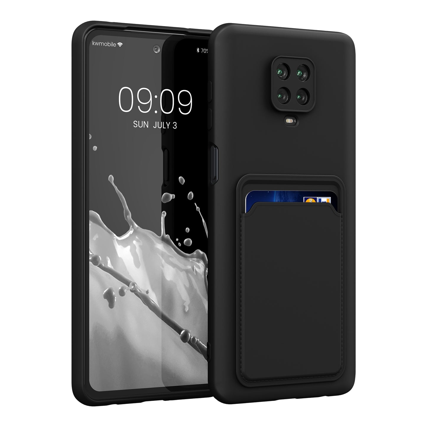kwmobile Handyhülle kompatibel mit Xiaomi Redmi Note 9S / 9 Pro / 9 Pro Max Hülle - Handy Cover mit Fach für Karten