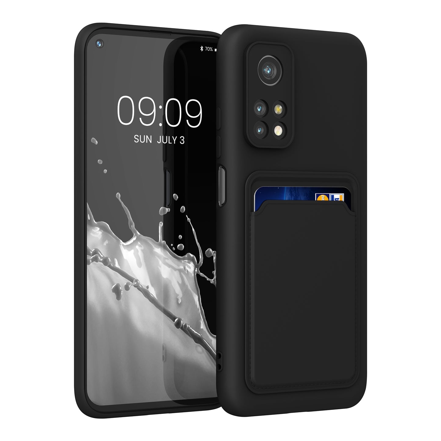 kwmobile Handyhülle kompatibel mit Xiaomi Mi 10T / Mi 10T Pro Hülle - Handy Cover mit Fach für Karten
