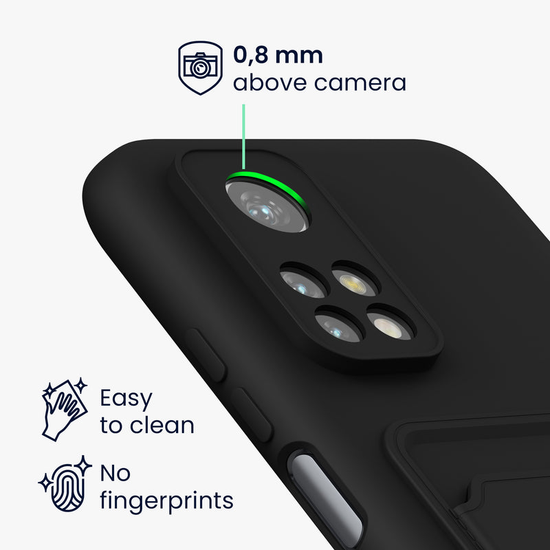 kwmobile Handyhülle kompatibel mit Xiaomi Mi 10T / Mi 10T Pro Hülle - Handy Cover mit Fach für Karten