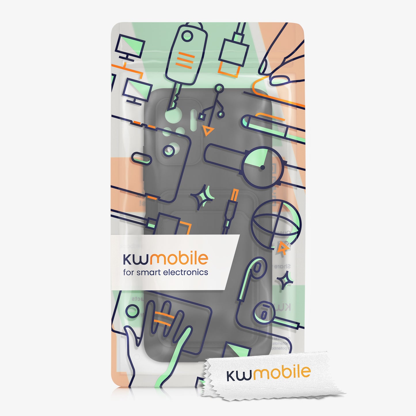 kwmobile Handyhülle kompatibel mit Xiaomi Redmi Note 10 / Note 10S Hülle - Handy Cover mit Fach für Karten