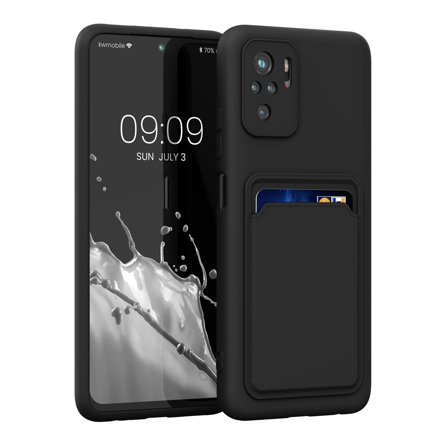kwmobile Handyhülle kompatibel mit Xiaomi Redmi Note 10 / Note 10S Hülle - Handy Cover mit Fach für Karten