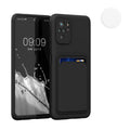 kwmobile Handyhülle kompatibel mit Xiaomi Redmi Note 10 / Note 10S Hülle - Handy Cover mit Fach für Karten - in Schwarz matt Schwarz matt  