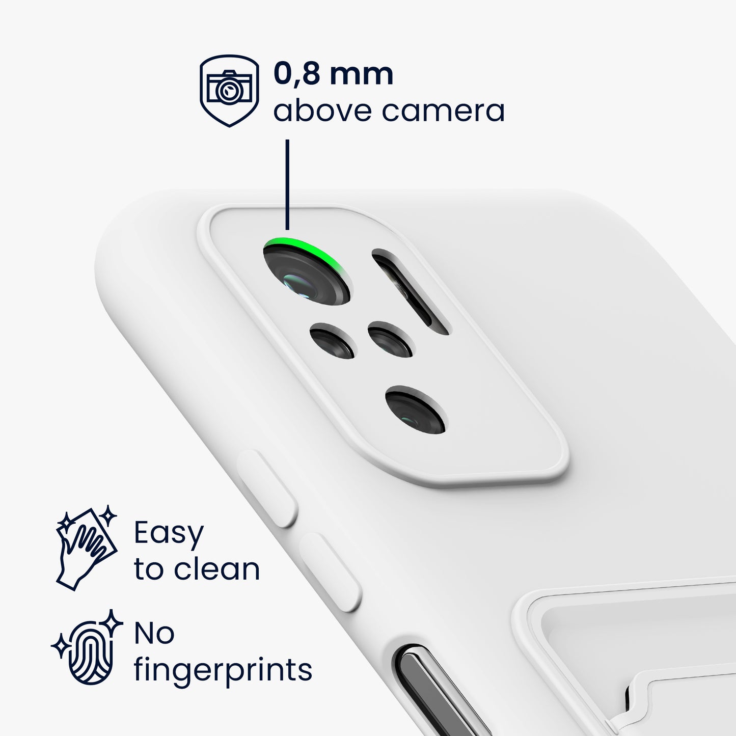 kwmobile Handyhülle kompatibel mit Xiaomi Redmi Note 10 / Note 10S Hülle - Handy Cover mit Fach für Karten