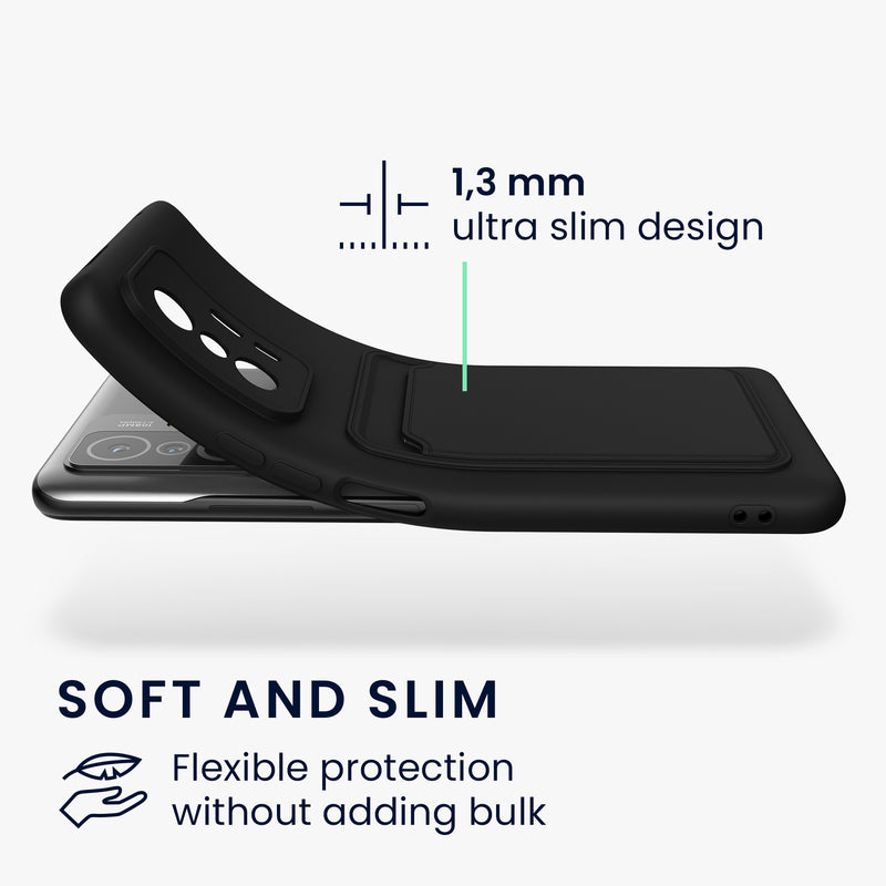 kwmobile Handyhülle kompatibel mit Xiaomi 11T / 11T Pro Hülle - Handy Cover mit Fach für Karten