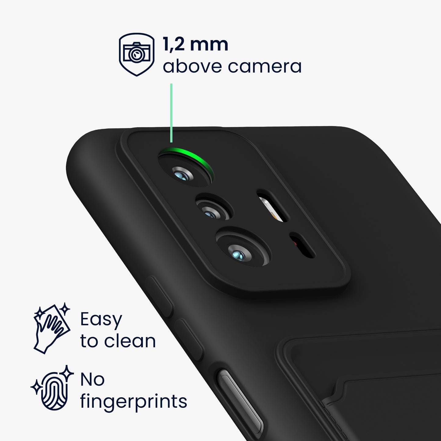 kwmobile Handyhülle kompatibel mit Xiaomi 11T / 11T Pro Hülle - Handy Cover mit Fach für Karten
