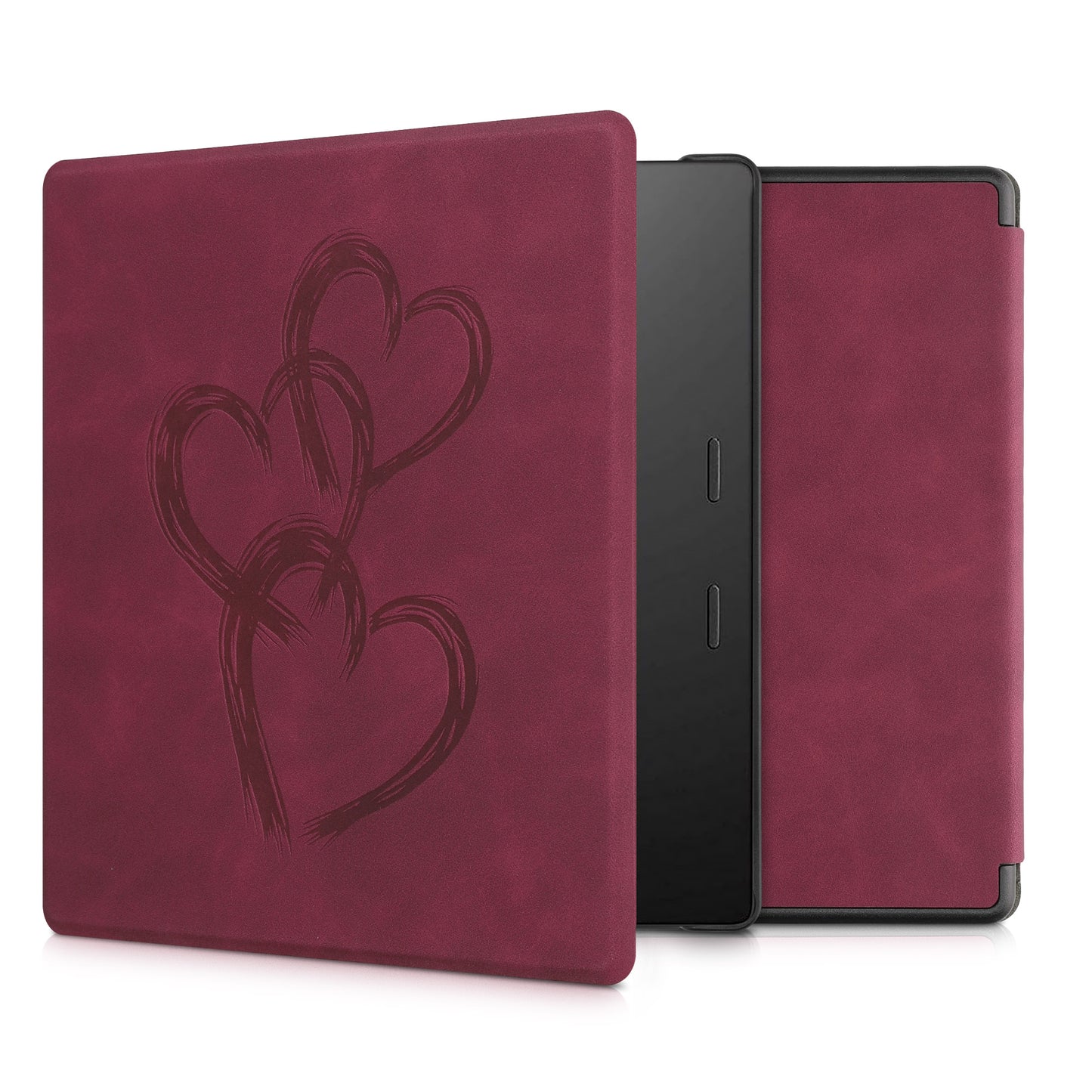 kwmobile Schutzhülle für Amazon Kindle Oasis 10. Generation Hülle - eReader Case aus Kunstleder mit Auto Sleep Funktion - Pusteblume Love