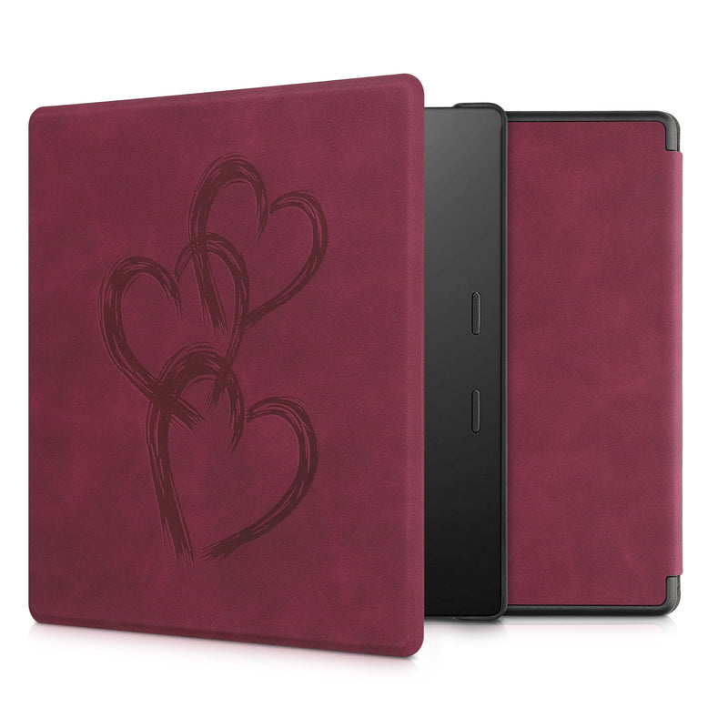 kwmobile Schutzhülle für Amazon Kindle Oasis 10. Generation Hülle - eReader Case aus Kunstleder mit Auto Sleep Funktion - Pusteblume Love