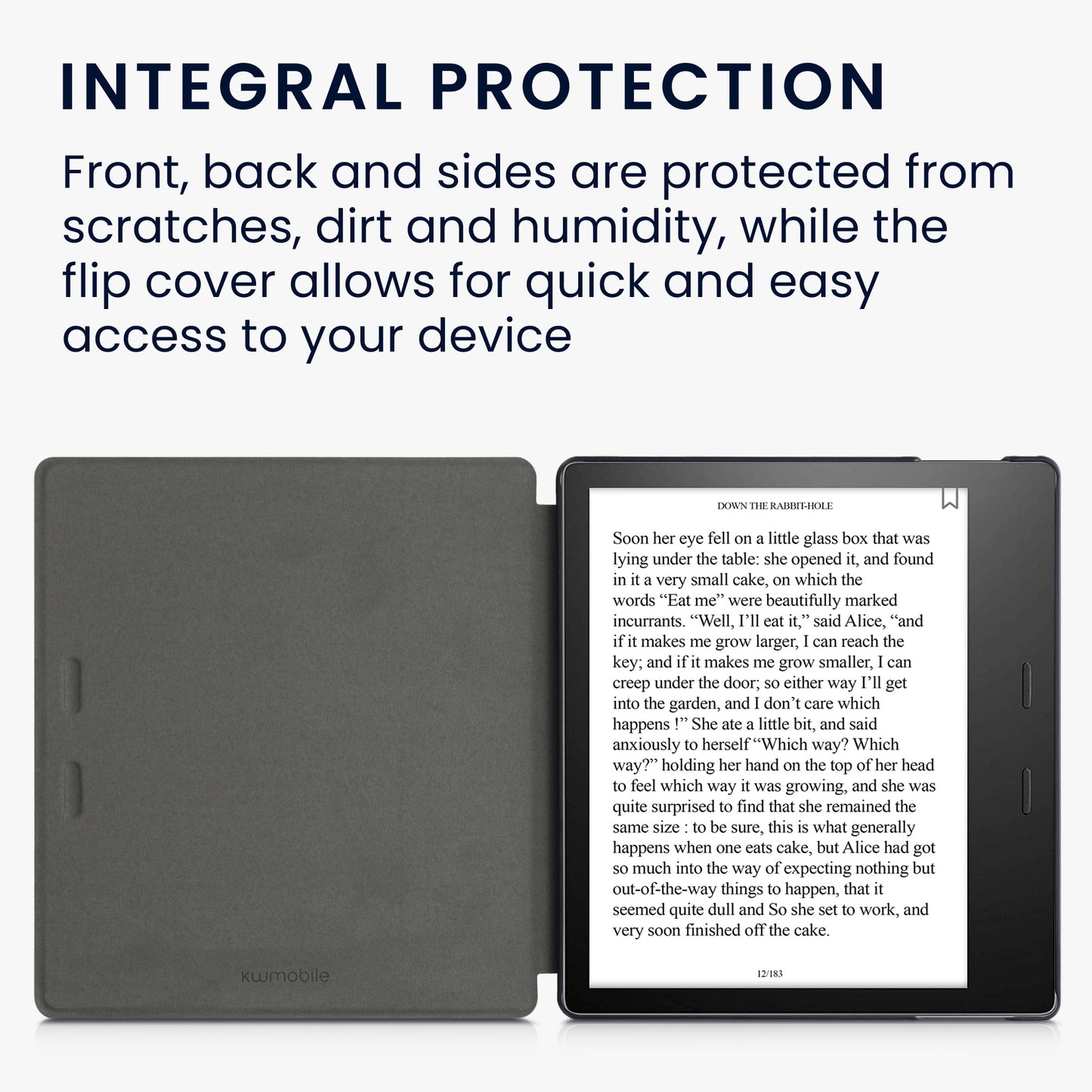 kwmobile Schutzhülle für Amazon Kindle Oasis 10. Generation Hülle - eReader Case aus Kunstleder mit Auto Sleep Funktion - Pusteblume Love