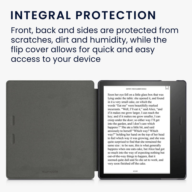 kwmobile Schutzhülle für Amazon Kindle Oasis 10. Generation Hülle - eReader Case aus Kunstleder mit Auto Sleep Funktion - Pusteblume Love