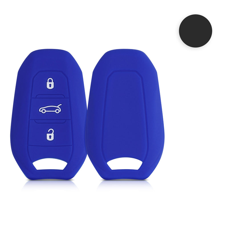 kwmobile Autoschlüssel Silikon Hülle kompatibel mit Opel 3-Tasten Smartkey Autoschlüssel Keyless Go - Schlüsselhülle in Schwarz Schwarz  