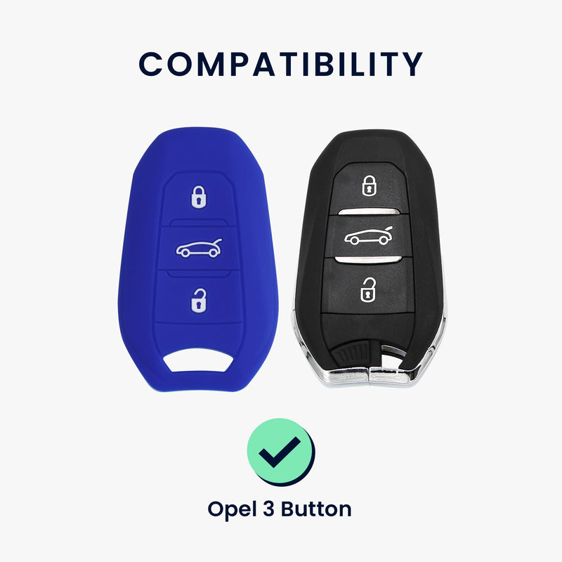 kwmobile Autoschlüssel Hülle kompatibel mit Opel 3-Tasten Smartkey Keyless Go