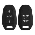 kwmobile Autoschlüssel Hülle kompatibel mit Opel 3-Tasten Smartkey Autoschlüssel Keyless Go Hülle - Schlüsselhülle Rallystreifen Sidelines Schwarz