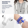 kwmobile Halteband magnetisch kompatibel mit Apple Airpods 1 / 2 / 3 / 4 / Pro 1 / Airpods Pro 2 Headphones - 80 cm Kopfhörer Halter Band Strap