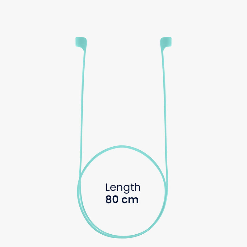 kwmobile Halteband magnetisch kompatibel mit Apple Airpods 1 / 2 / 3 / 4 / Pro 1 / Airpods Pro 2 Headphones - 80 cm Kopfhörer Halter Band Strap