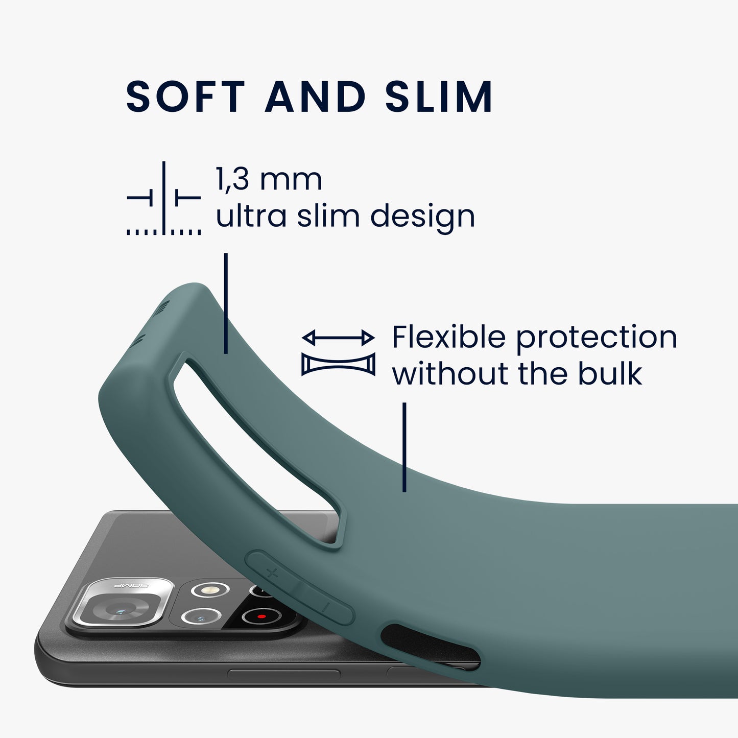 kwmobile Handyhülle für Xiaomi Redmi Note 11S 5G / Poco M4 Pro 5G Hülle - Kabelloses Laden - Schutzhülle Cover