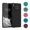 kwmobile Hülle kompatibel mit HONOR 50 Lite Hülle - weiches TPU Silikon Case - Cover geeignet für kabelloses Laden - Schwarz Schwarz  