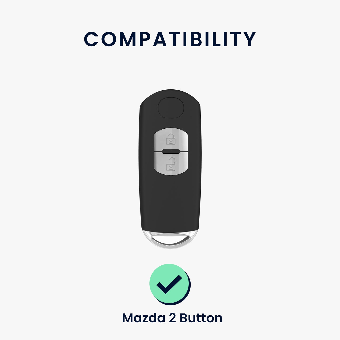kwmobile Autoschlüssel Hülle kompatibel mit Mazda 2-Tasten Keyless Go Autoschlüssel - Schlüsselhülle Silikon Cover