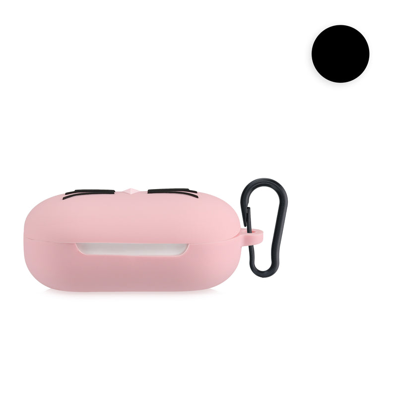 kwmobile Hülle kompatibel mit Samsung Galaxy Buds / Buds Plus Hülle - Silikon Kopfhörer Schutzhülle Case Cover Schwarz Weiß Schwarz  [dsg01]