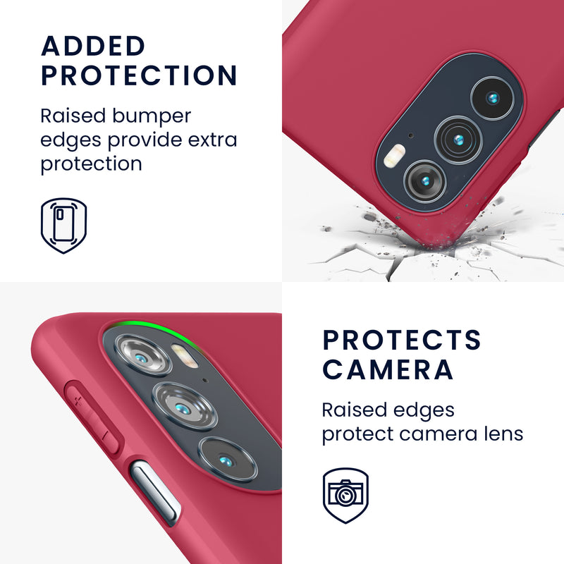 kwmobile Handyhülle für Motorola Edge 30 Pro / Edge Plus 2022 / Edge X30 Hülle - Kabelloses Laden - Schutzhülle Cover