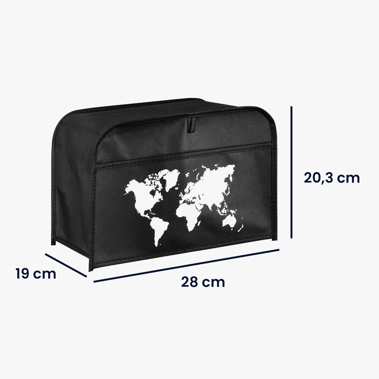 kwmobile Hülle für 2-Scheiben Toaster - Staubschutz Abdeckhaube - Toasterabdeckung - 19 x 20,3 x 28 cm