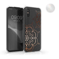 kwmobile Hülle kompatibel mit Xiaomi Redmi 9A / 9AT - Handyhülle Silikon Case - Fee Glitzer Rosegold Transparent Rosegold  [dsg01]
