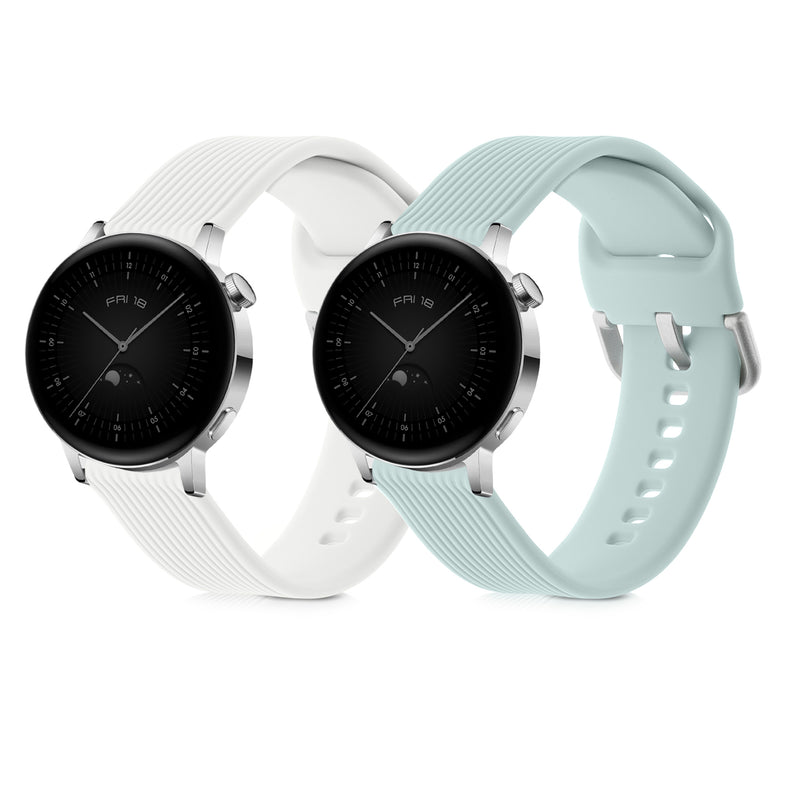 kwmobile Uhrenarmband für Huawei Watch GT 3 Pro 43mm / Watch GT3 42mm / GT2 42mm / MagicWatch 2 42mm Armband Fitnesstracker Band Set Ersatzarmband Smartwatch