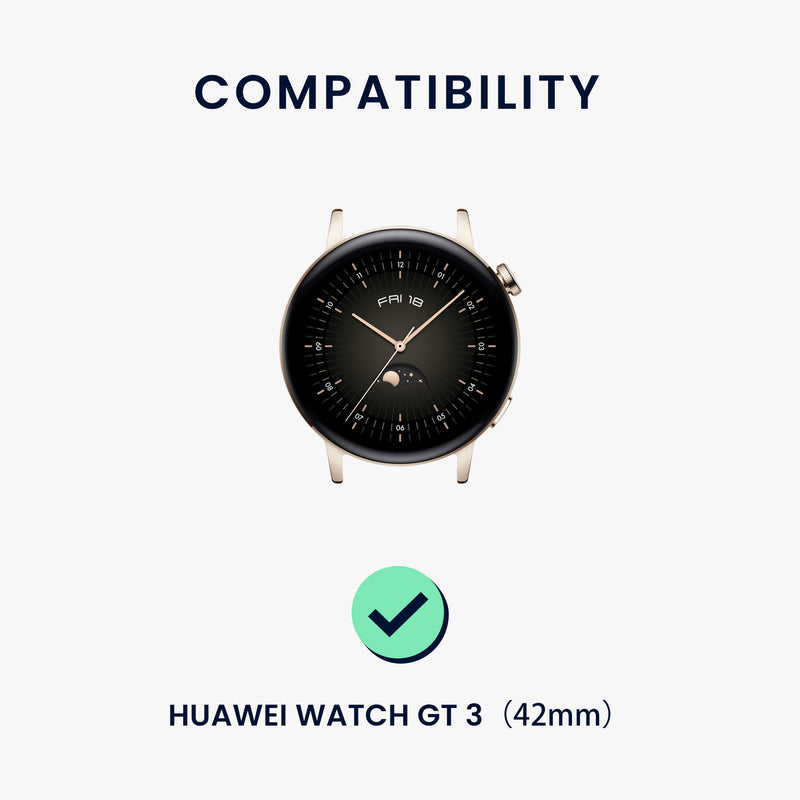 kwmobile Uhrenarmband für Huawei Watch GT 3 Pro 43mm / Watch GT3 42mm / GT2 42mm / MagicWatch 2 42mm Armband Fitnesstracker Band Set Ersatzarmband Smartwatch