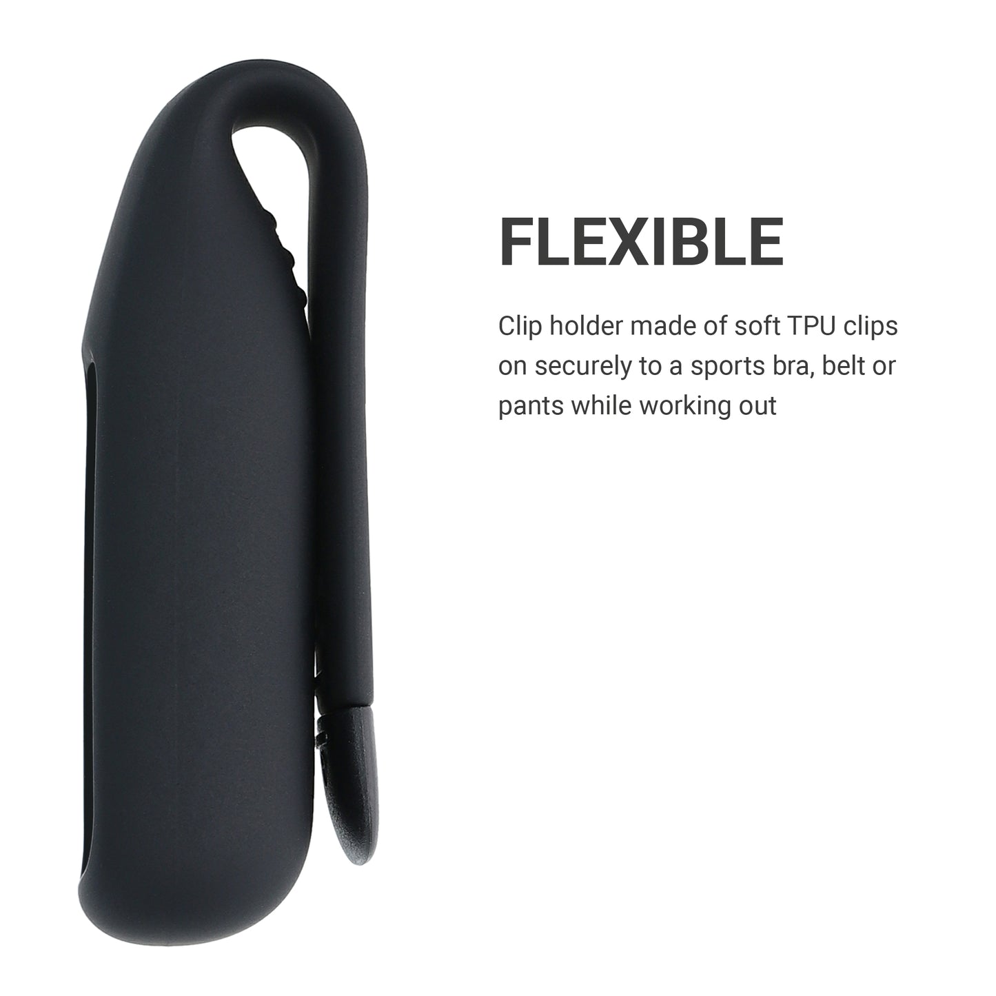 kwmobile Clip Halter kompatibel mit Fitbit luxe Silikon Fitnesstracker Halterung ohne Tracker