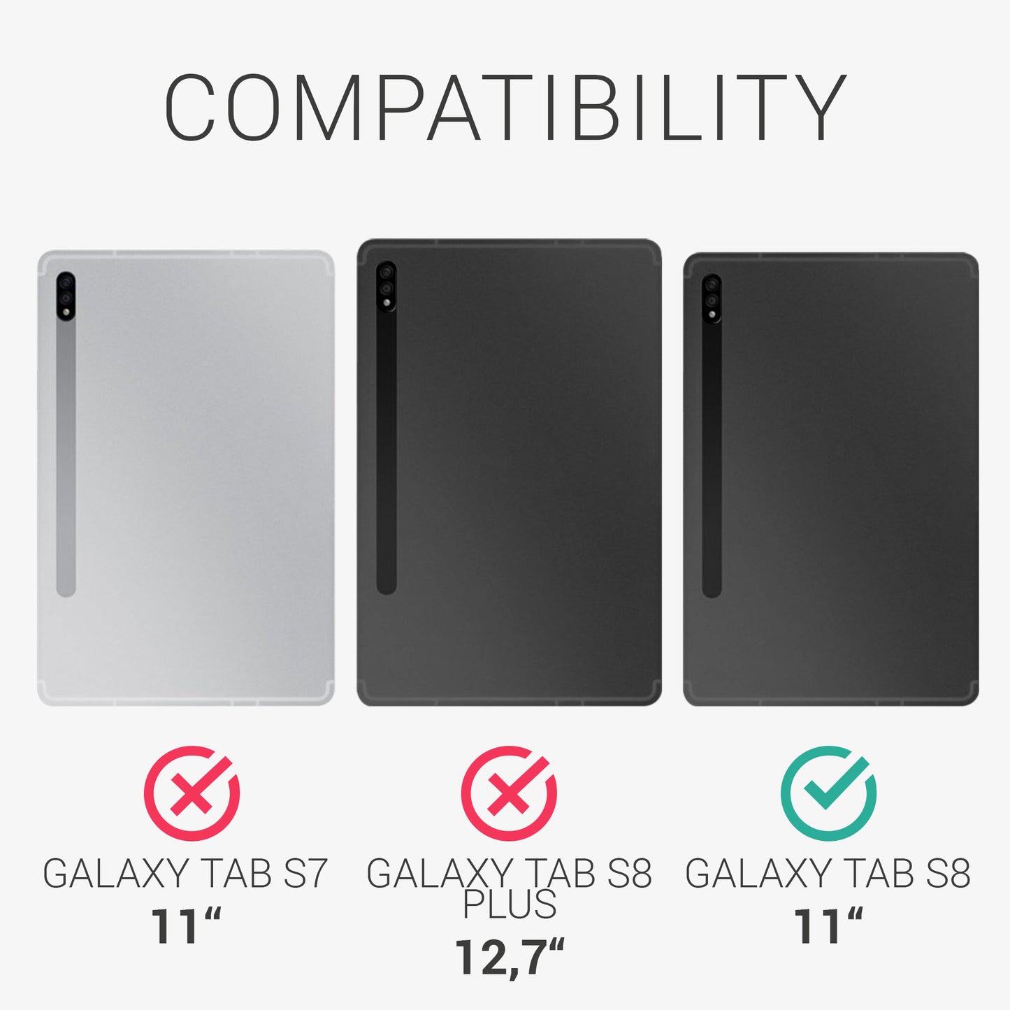 kwmobile Hülle kompatibel mit Samsung Galaxy Tab S8 Tablet Cover
