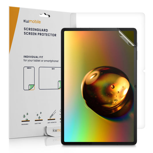 kwmobile 2x Tablet Schutzfolie kompatibel mit Samsung Galaxy Tab S8 Plus Folie - Full Screen Protector - Tablet Displayfolie entspiegelt Transparent  
