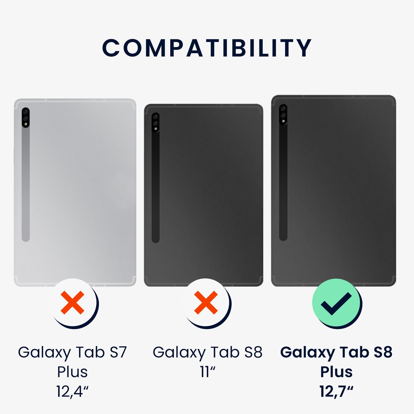 2x Folie kompatibel mit Samsung Galaxy Tab S8 Plus