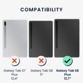 2x Folie kompatibel mit Samsung Galaxy Tab S8 Plus