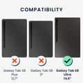 2x Folie kompatibel mit Samsung Galaxy Tab S8 Ultra
