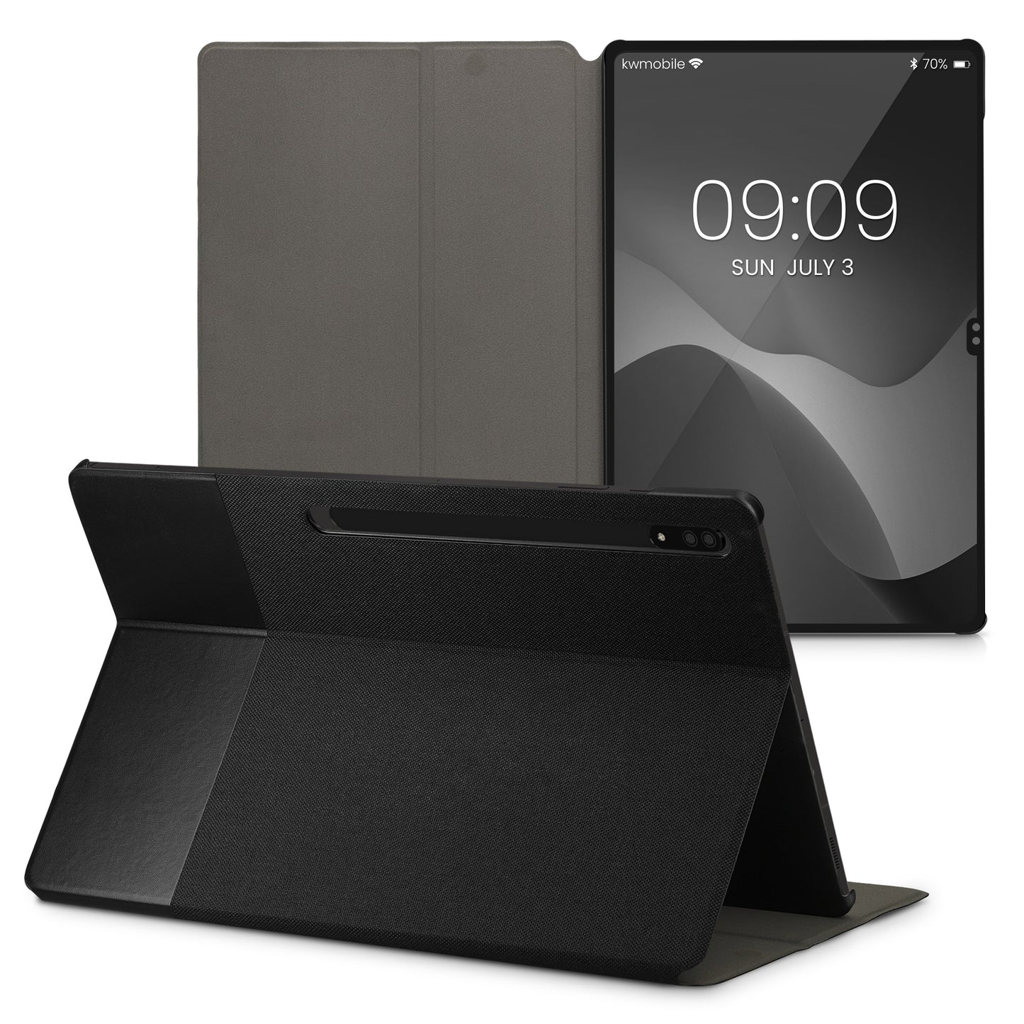 kwmobile Schutzhülle kompatibel mit Samsung Galaxy Tab S8 Ultra / S9 Ultra - Hülle Slim - Tablet Cover Case mit Ständer