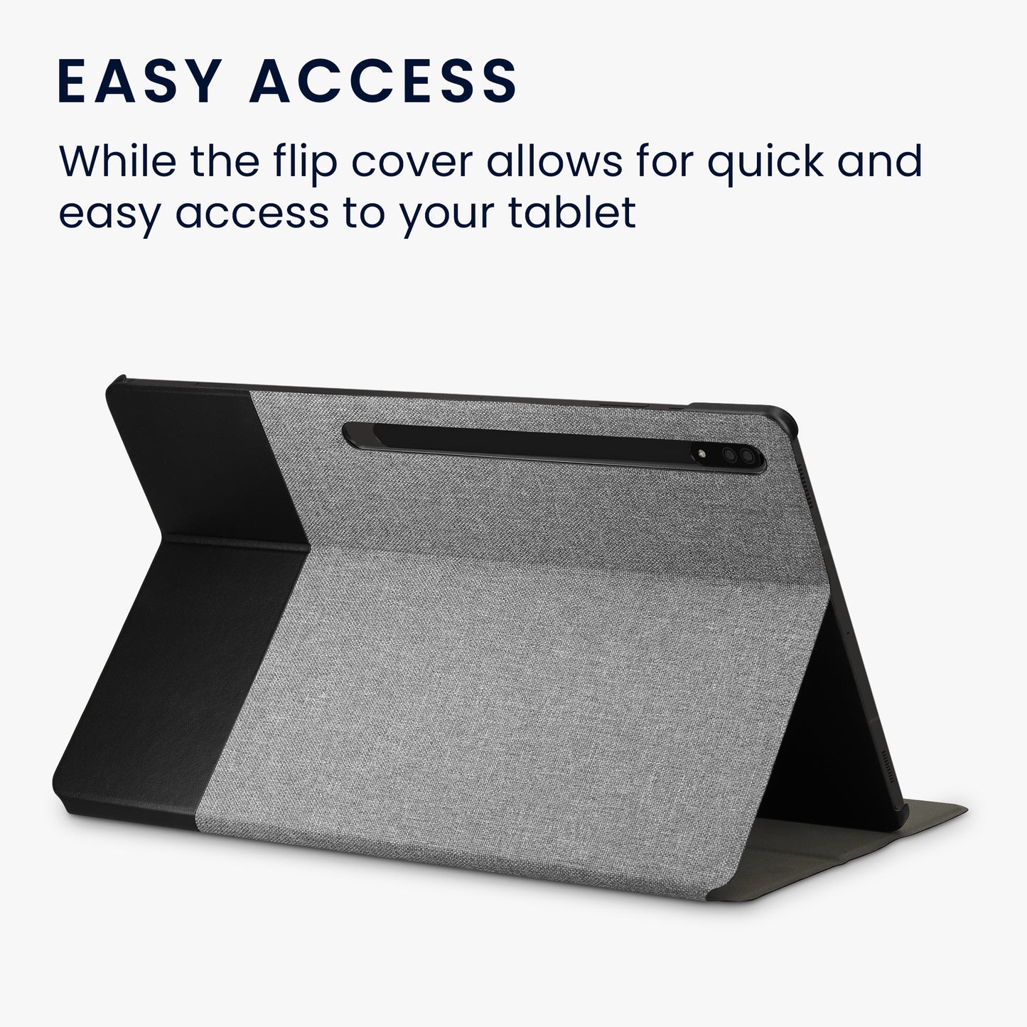 kwmobile Schutzhülle kompatibel mit Samsung Galaxy Tab S8 Ultra / S9 Ultra - Hülle Slim - Tablet Cover Case mit Ständer