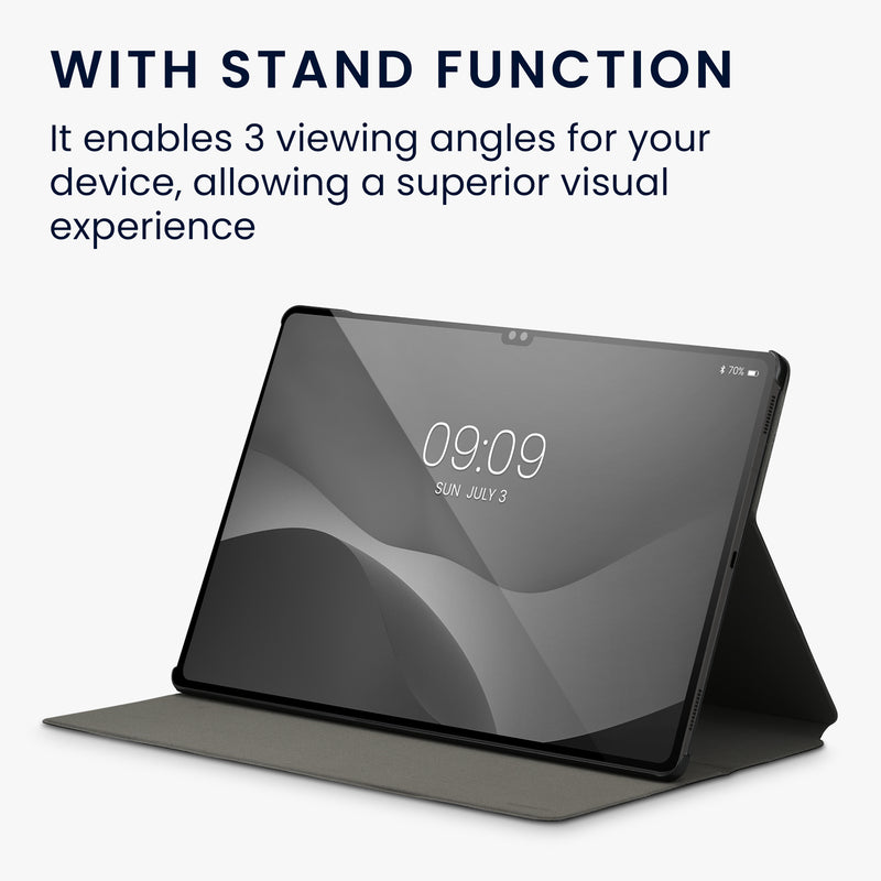 kwmobile Schutzhülle kompatibel mit Samsung Galaxy Tab S8 Ultra / S9 Ultra - Hülle Slim - Tablet Cover Case mit Ständer