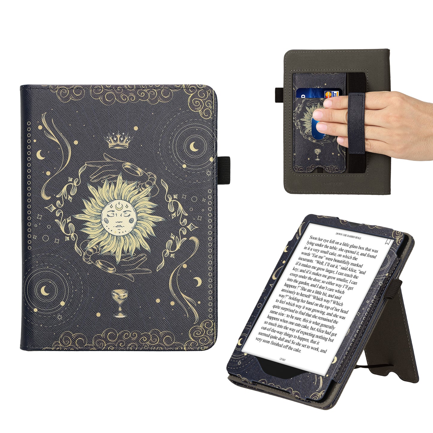 kwmobile Klapphülle kompatibel mit Amazon Kindle Paperwhite 11. Generation 2021 Hülle - Flipcase für Kindle Paperwhite Hülle mit Handschlaufe