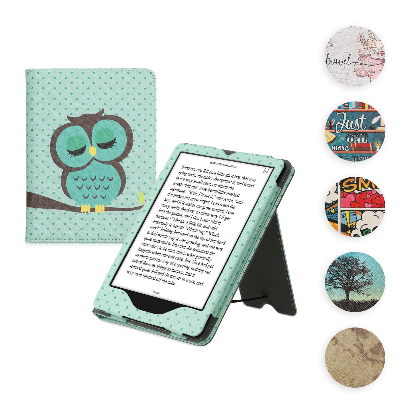 kwmobile Klapphülle kompatibel mit Amazon Kindle Paperwhite 11. Generation 2021 Hülle - Flipcase für Kindle Paperwhite Hülle mit Handschlaufe - Magnolien Taupe  [dsg07]