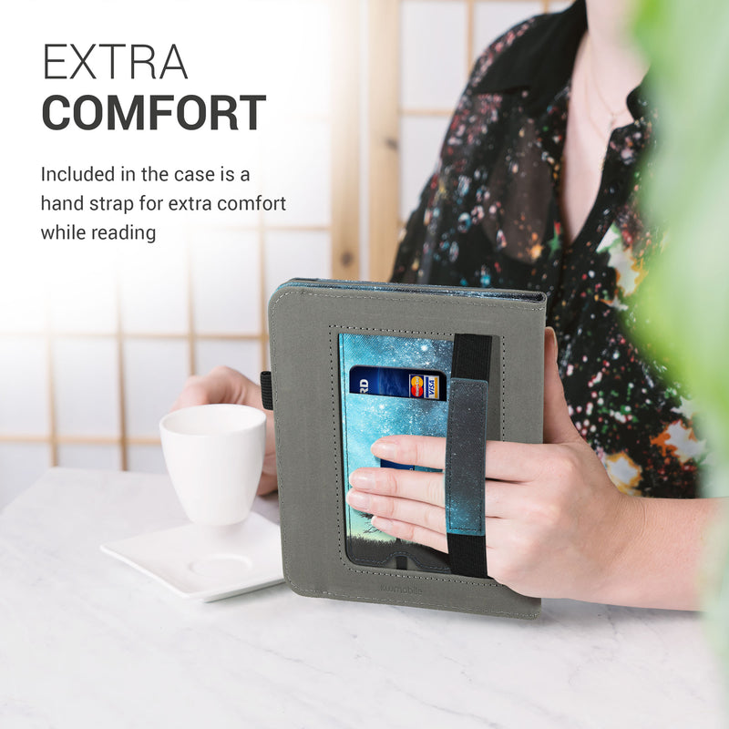 kwmobile Flip Cover kompatibel mit Kobo Libra 2 - Hülle mit Handschlaufe