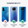 3x Displayschutzfolie matt kompatibel mit Xiaomi Poco X3 NFC / Poco X3 Pro